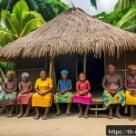 Home 20 솔로몬 제도 공용어 - A vibrant village scene in the Solomon Islands showing a diverse group of islanders of various ages ...